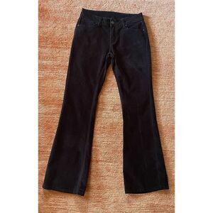 JW (JW Style) Corduroy Black Women’s Boot Cut  Stretch Jeans Pants Size 8